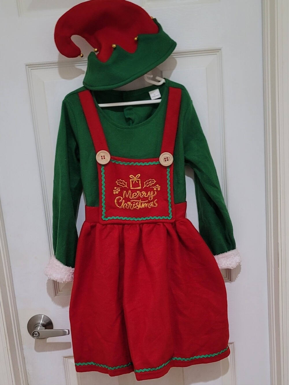Girls Elf Christmas Costume Sz L 10-12